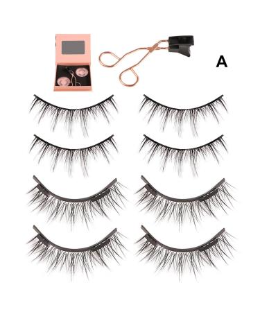 Magnetic False Eyelash Eyelashes Short Set with 2 Pairs Magnetic False Eyelashes for Parties Natural Lashes for Weddings Birthday Gifts(size:A)