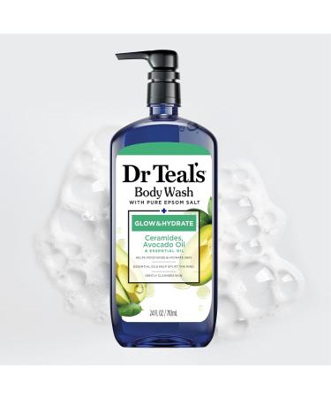 Dr Teal's Teal's Body Wash with Pure Epsom Salt Glow & Hydrate with Avocado 24 fl oz (Pack of 4) - Buy Online on GoSupps.com