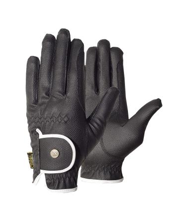 AK riding gloves synthetic grips for all seasons unisex black / white S