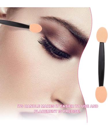 MUSISALY 100pcs Double Ended Eyeshadow Brush Makeup Brush Tipped Oval Makeup Tool Eye Makeup Applicator Cosmetic Tool Sponge Eyeshadow Stick Latex Sponge Sponge Brush 6.5x1.3cm Black - Buy Online on GoSupps.com