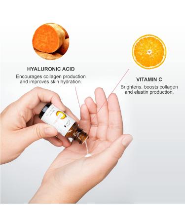 100% PURE Vitamin C Boost Powder to Serum | Rejuvenate & Firm Skin | Antioxidants & Hyaluronic Acid | Vegan Facial Care - .35oz - Buy Online on GoSupps.com