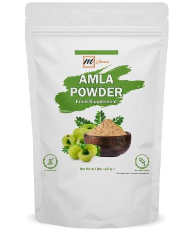 mGanna 100% Natural and Pure Deseeded Amla Powder 0.50 lbs/ 227 g Indian Gooseberry Emblica Officinalis for Health Skin and Hair Care