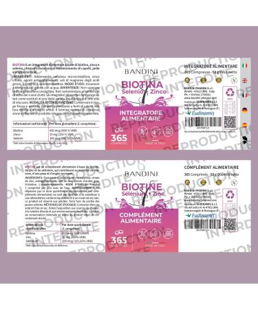 Bandini Biotin Deluxe Hair Growth + Selenium + Zinc - 365 Tablets for Skin Health and Hair - High Dosage and Absorption - Hair Growth - 1 Year Treatment - Buy Online on GoSupps.com