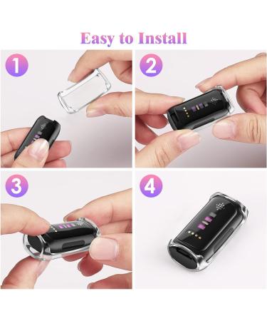 3 Pack - Fintie Case Compatible with Fitbit Inspire 3 / Inspire 2 / Inspire HR Flexible Soft Full-Around Watch Screen Protector TPU Case Cover Bumper Shell Black+Clear+Silver - Buy Online on GoSupps.com