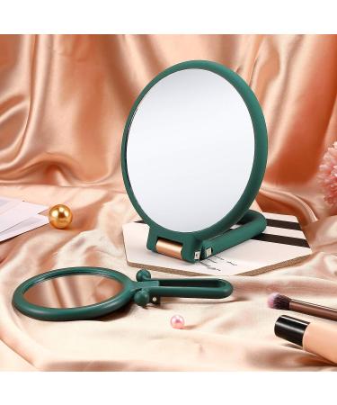 Willbond 2 Pieces 15x Magnifying Handheld Mirror and 10x Travel Makeup Mirror - Double Sided Pedestal Mirror with 1/15x and 1/10x Magnification (Green) - Buy Online on GoSupps.com