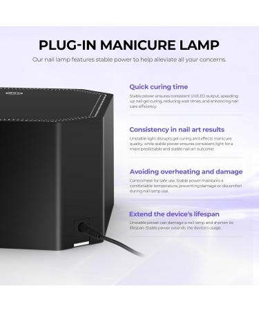 Buy Lavinda 54W UV Nail Lamp - Professional LED Nail Dryer for Gel Polish Fast Drying with 4 Timers & LCD Display Perfect for Salon & Home Use Ideal Gift for Women Moms & Girlfriends - Buy Online on GoSupps.com