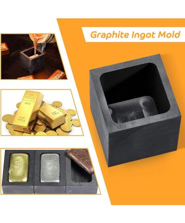 Graphite Ingot Mold for Gold, Silver, Copper Casting - 40x40x45mm, 1000g Gold/500g Silver - Buy Online on GoSupps.com