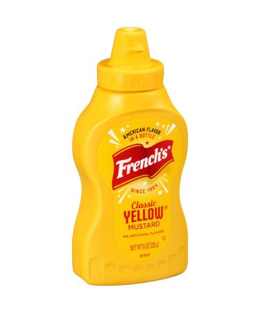 French's Classic Yellow Mustard, No Artificial Colors, 8 oz yellow mustard 8 Ounce (Pack of 1)