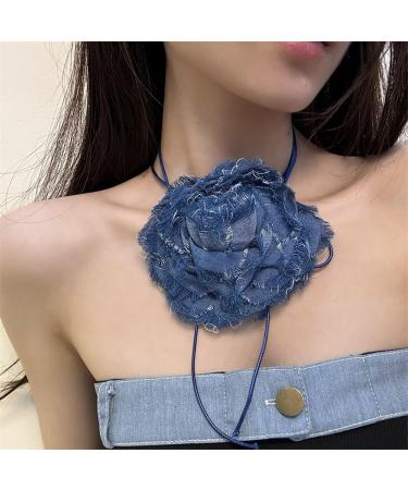 OralGos Gothic Camellia Flower Clavicle Chain - Adjustable Bridal Jewelry Accessories for Women - Buy Online on GoSupps.com