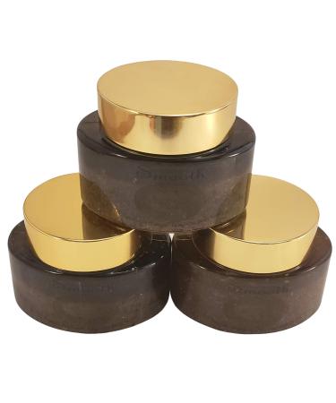 Aureate Luxury Skincare Full-Sized Luxury Scent Trios SMOOTH Polishing Luxury Body Scrub All-Natural Small-Batched Handmade Artisanal Exfoliating Skin-Smoothing All-Purpose Scrub