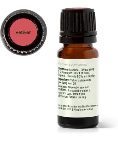 Plant Therapy Vetiver Essential Oil 100% Pure Undiluted Natural Aromatherapy Therapeutic Grade 10 mL (1/3 oz) Vetiver 0.33 Fl Oz (Pack of 1) - Buy Online on GoSupps.com