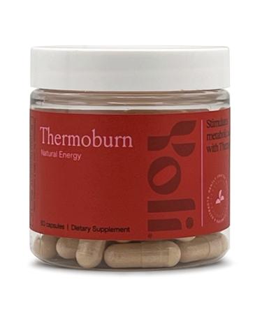 Yoli Thermoburn Energy Supplement with Green Tea Leaf Guarana Choline Raspberry Ketones and Thermo-G Proprietary Blend - Energy Vitamin 60 Capsules