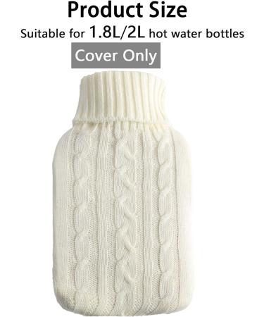 Bakecat Knitted Hot Water Bottle Cover - White (Cover Only) - Buy Online on GoSupps.com