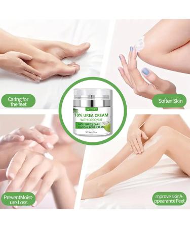 Coconut With 10% Urea Foot Cream Foot Cream For Cracked Heels And Dry Skin Cracked Heel Repair Cream With Coconut Urea Cream For Hydrating Skin Smooth Soften Hand & Foot Moisturiser - Buy Online on GoSupps.com