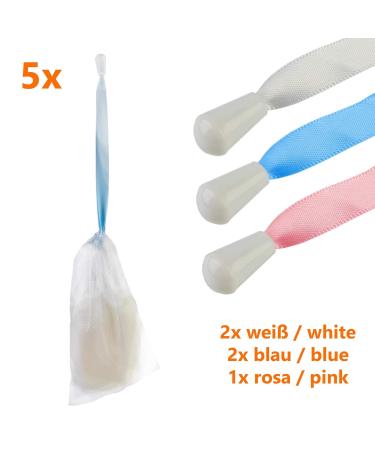 ECENCE 5X Nylon Soap Bag Set - Durable 15cm x 8.5cm Soap Sacks for Travel & Storage | International Shipping - Buy Online on GoSupps.com