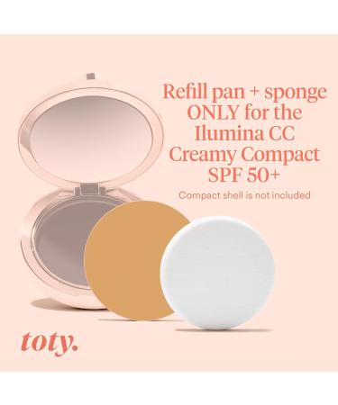 Ilumina CC Creamy Compact SPF 50+ Refill by Sofia Vergara - Mineral Sunscreen & Cream Foundation Balm for All Skin Types - Blurring Matte Light Coverage - Water Resistant 10g (2N Light Beige - Buy Online on GoSupps.com