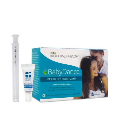 Fairhaven Health BabyDance Fertility Lubricant 6 Single-Use Tubes & Applicators 0.1 oz (3 g) Each
