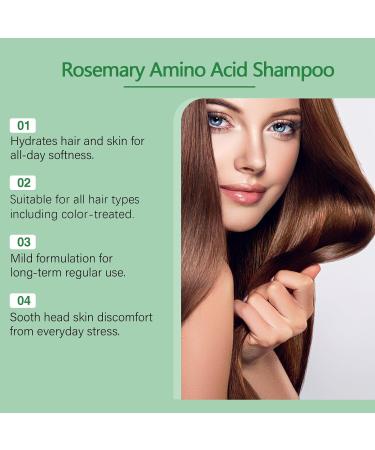  homomdy Natural rosemary shampoo for dry and thinning hair strengthening and volumizing shampoo gentle cleanser for damaged hair moisturizing and nourishing leaves hair refreshed (2 pcs) - Buy Online on GoSupps.com