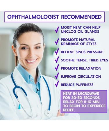 Buy Dry Eye Mask | Warm Eye Compress & Moist Heat Relief for Styes | Weighted Eye Mask for Sleep | Purple/Black - Buy Online on GoSupps.com