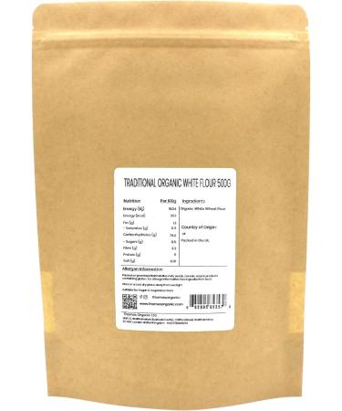 Traditional Organic White Flour-Certified Organic Non-GMO Vegan No Additives No Preservatives Resealable Bag by Thames Organic 1kg - Buy Online on GoSupps.com