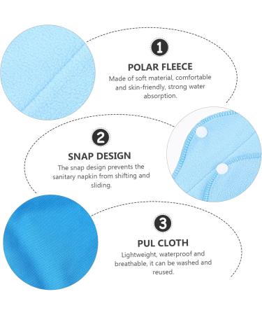 Beavorty 3 Sets 6-Ply Women's Bonds | Polarfleece AktivkoChlepad Overnight Reusable Fabric Pads | Eco-Friendly Cloth Bags & Bandages for Women - Buy Online on GoSupps.com