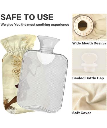 Buy 2L Flower Fairy Hot Water Bottle with Cover - Pain Relief & Winter Hand Feet Warmer - International Shipping Available - Buy Online on GoSupps.com