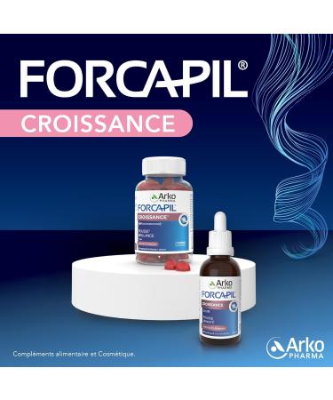 Arkopharma Forcapil Gummies Growth - Hair and Nails - Promotes hair and nail growth - Strengthens hair fiber - 60 gummies - One month treatment - Buy Online on GoSupps.com