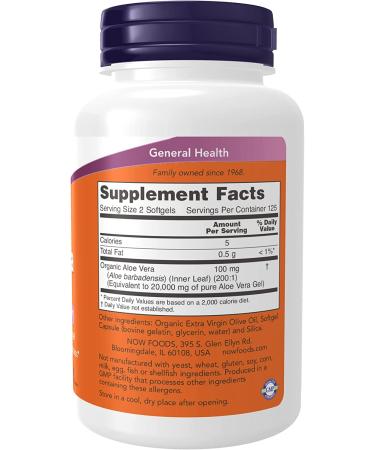 Now Foods Aloe Vera Gels - 250 Softgels | Natural Wellness & Digestive Support - Buy Online on GoSupps.com