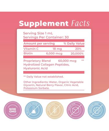BIOTOPLEVEL Liquid Collagen Biotin Vitamin C All in one - Good Health of Hair Skin and Nails - Buy Online on GoSupps.com