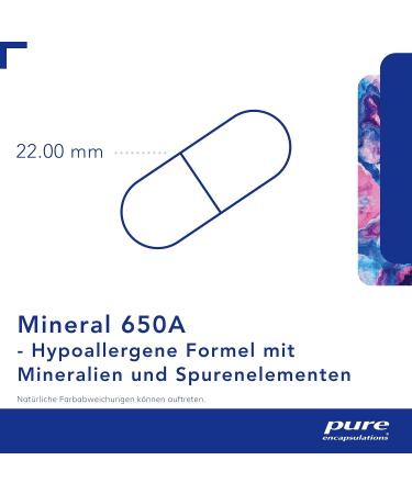 Buy Pure Encapsulations MINERAL 650A - 180 Capsules | Premium Immune & Bone Support | International Shipping Available - Buy Online on GoSupps.com