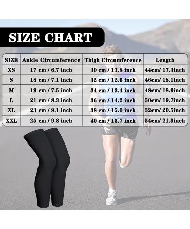 Compression Full Length Leg Sleeves for Men and Women - Medium, Black & White - Ideal for Running, Cycling, Basketball | Sports Leg Sleeve - Buy Online on GoSupps.com