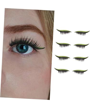 POPETPOP Glitter Eyeliner 8 Pairs False Eyelash Stickers Eyeliner Pencil Fruit Shaped Shower Sponge Creative Eyelash Decals - Buy Online on GoSupps.com