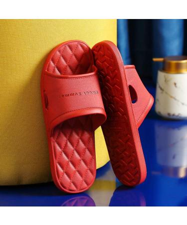 Mllm flip-flop beach indoor couple non-slip cool slippers wear-resistant slippers-red_35-36 couple household slipper bathroom sandals