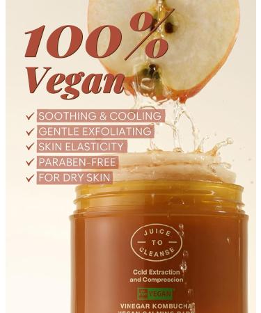 Vinegar Kombucha Vegan Calming Pad - Korean Toner for Redness Relief & Soothing - 50 Soft Cotton Pads with Niacinamide & Panthenol - Cool & Exfoliate - Buy Online on GoSupps.com