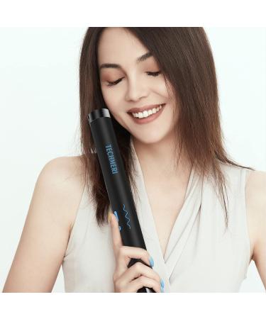 TECHMERI 2-in-1 Hair Straightener & Curler - Ionic Ceramic Flat Iron 1 Inch 450 F Dual Voltage - Perfect for International Shipping - Buy Online on GoSupps.com