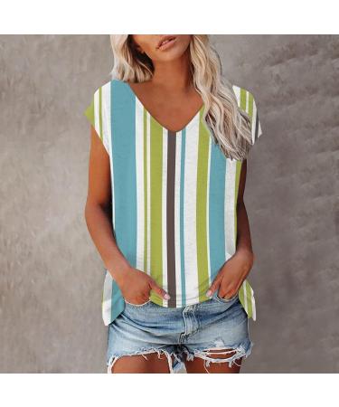 Short Sleeve T Shirts Clothing Woman T-Shirt Casual Black Clothing Top Women's Floral Pattern for Women Crop Tops Shirt Shirts Top Women's Summer Tank Top 2-green S - Buy Online on GoSupps.com