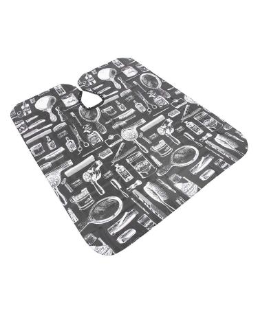 Hairdressing Apron SnapButton Fixation Adjustable Collar HighQuality Sewing Protects Clothing 140x120cm Suitable for Professional Hair Salons and Home Use