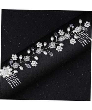 DOITOOL Hair Comb Rhinestone Barrette Clipss Wedding Headpiece for Bride Wedding Hair Accessories Bride Headpiece Pearls for Crafting Bridal Hair Pin Twist Beads Women's Double Head Alloy - Buy Online on GoSupps.com