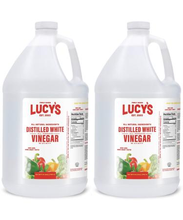 Lucy's Family Owned - Natural Distilled White Vinegar, 1 Gallon 128oz. (Pack of 2)