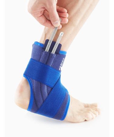 Neo-G Ankle Support | Adjustable Compression for Arthritis Relief & Joint Pain | Medical Grade Stabilized Support for Ankle Injuries & Sprains - Unisex Blue - Buy Online on GoSupps.com