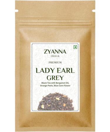 Zyanna Lady Earl Grey Tea - Premium Black Tea with Bergamot Oil Orange Peels(3.53oz-100g-50 Cups) Loose Tea-Eco Friendly Packing-Natural Ingredients-Brew Hot or Iced Tea - Buy Online on GoSupps.com