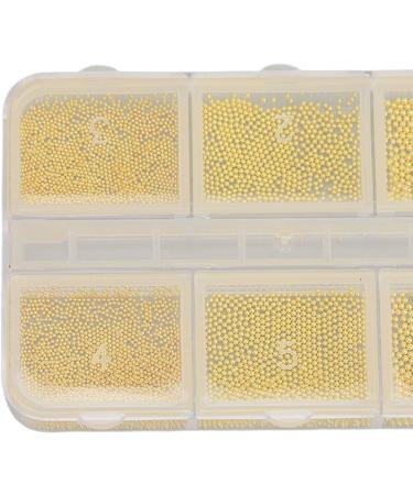 Nail Art Bead Home Salon Exquisite DIY Metal Mini Nail Beads Decoration for Nail Artist Beginners (Gold) - Buy Online on GoSupps.com