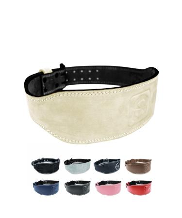 Weight-Lifting Belt Weightheering Green Experience Training |Gym belt weightlifting powerlifting Belt for strength sport such as deadlift body building squats and fitness |Fitness belt with upholstered beige-nubuck-10cm s