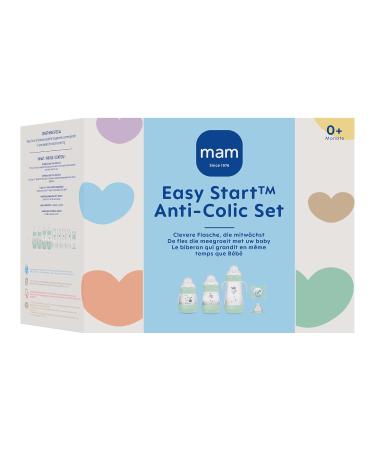 MAM Easy Start Anti-Colic Starter Set | Baby Gift Set with Pacifiers Bottles & Handles | Ideal for Newborns | Blue Mint/Wal - Buy Online on GoSupps.com