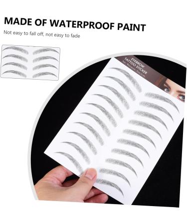 DOITOOL 12 Sheets Waterproof Eyebrow Stickers Tool Stickers Authentic Fake Eyebrows Temporary Brow Tattoos - Buy Online on GoSupps.com