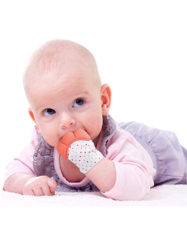 Bite Glove for Babies - Food-Safe Silicone Scratch Protection Pain Relief 2-Pack in Orange - Buy Online on GoSupps.com