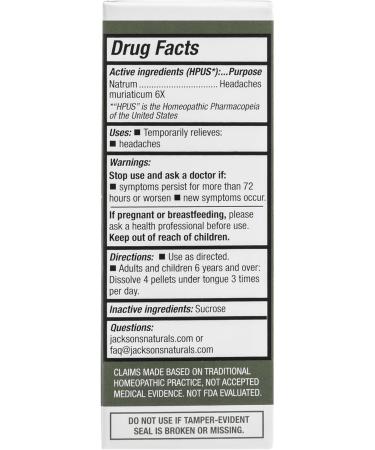 Jackson s #9 Cell Salt NAT Mur 6X (500 Pellet Bottle) Certified Vegan Lactose-Free Schuessler Tissue Salt Natrum Muriaticum 6X Unflavored 500 Count (Pack of 1) - Buy Online on GoSupps.com