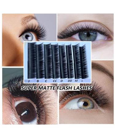 Professional Eyelash Extension Kit | Curl B C D J & M | Volume Supplies Mix Tray (8-16mm) | 0.03-0.20mm Thickness - D-Curl 0.07mm (Blue - Buy Online on GoSupps.com