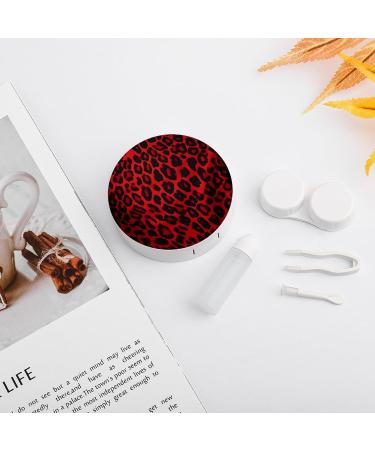 Red Leopard Contact Lens Case | Travel & Care Box | Durable Plastic Storage - Buy Online on GoSupps.com