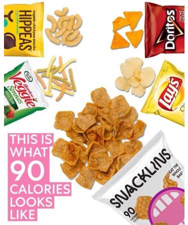 SNACKLINS Teriyaki Plant-Based Crisps - Low Calorie, Vegan, Gluten-Free Puffed Snack - 0.9oz (Pack of 12) - Buy Online on GoSupps.com